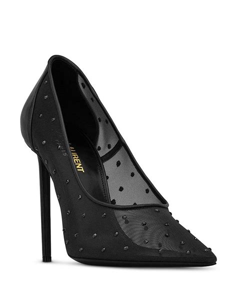 ANJA pumps in rhinestone mesh .